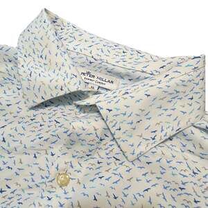Peter Millar Summer Comfort XL Bird Print Short Sleeve Button-Down Shirt